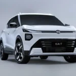Nissan Kait 2025 Wit Voorkant Driekwart Studio Aanzicht