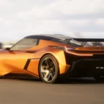 Toyota FT-Se Concept Achteraanzicht Driekwart met Circuitvleugel