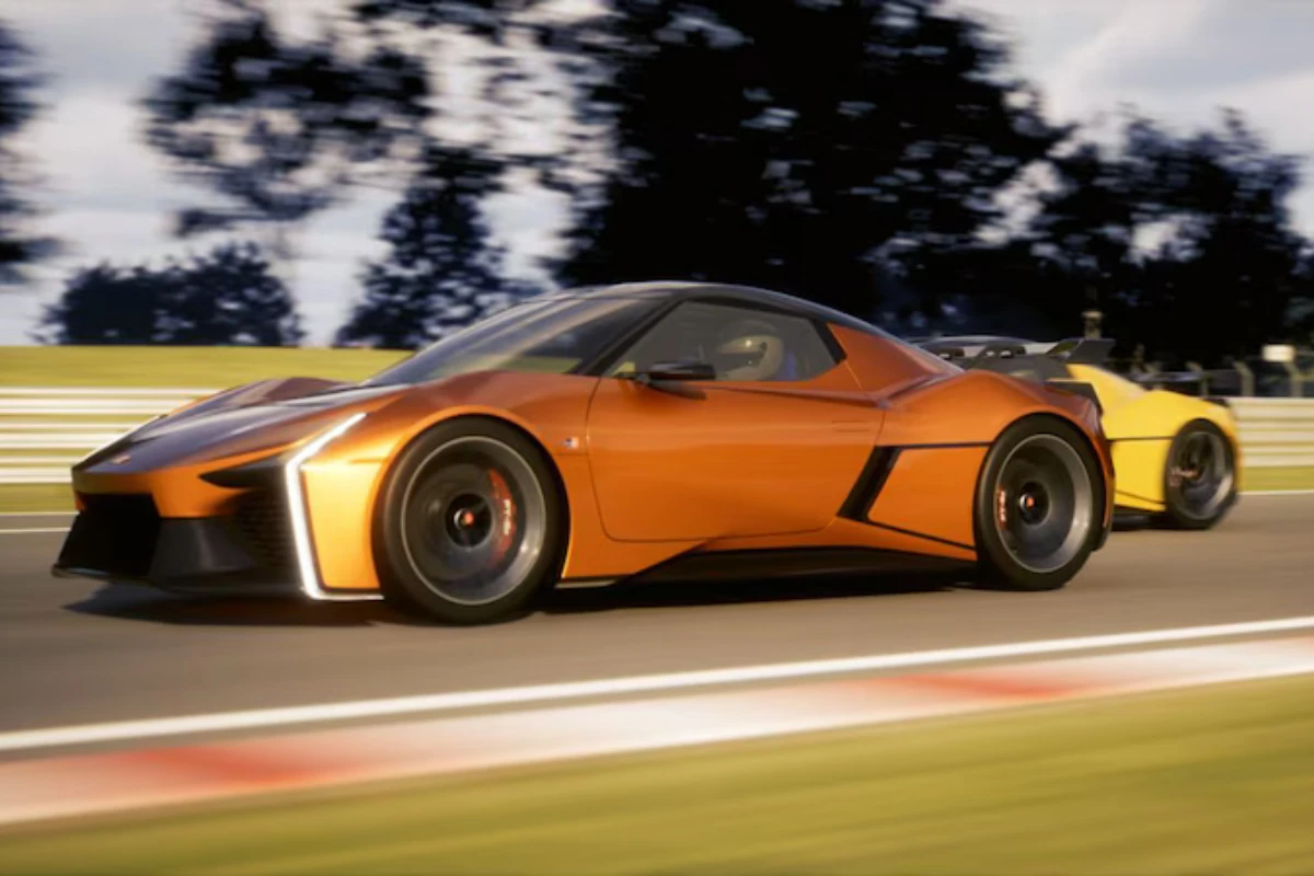 Toyota FT-Se Concept Zijprofiel in Circuit Race Actie