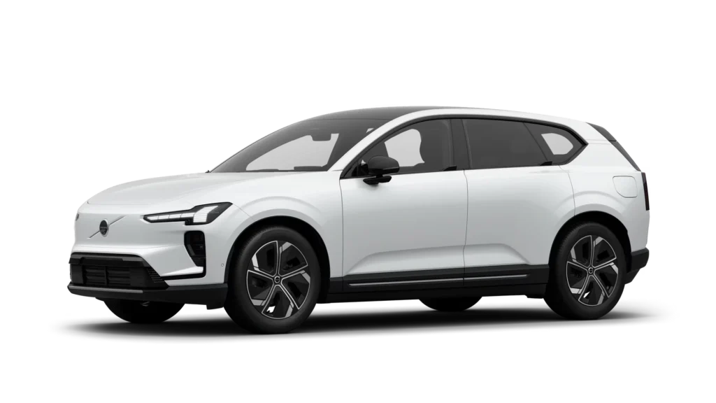Nieuwe Volvo EX60 Crystal White Kleur